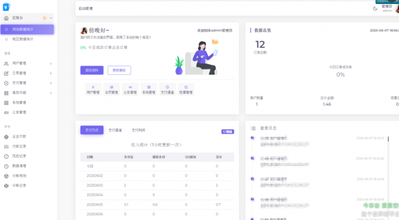 2025最新易支付模板源码 全开源 前台+用户中心+后台三合一-逍遥资源网