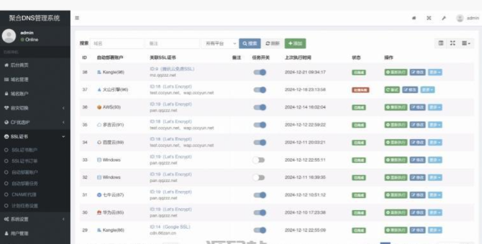 图片[3]-彩虹聚合DNS管理系统源码V2.0.1，SSL证书自动申请与部署-逍遥资源网