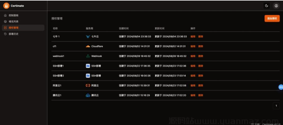 图片[2]-SSL证书管理系统工具网站源码，自动申请、部署SSL证书，并在证书即将过期时自动续期-逍遥资源网