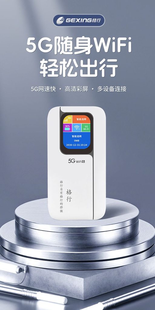 图片[2]-格行5G无线随身路由器旅游上网新款宿舍户外车载屏幕便携彩屏-逍遥资源网